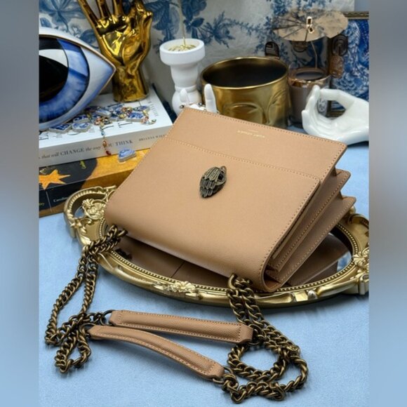 🆕 KURT GEIGER LONDON 🧿 NWOT Shoreditch Small Leather Crossbody Bag, Bone Beige - Picture 7 of 16